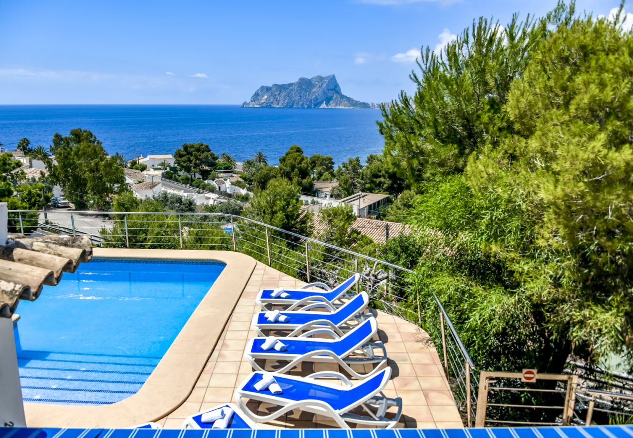 Villa en Benissa - Alquiler de villa en Benissa ARC para 12, piscina privada y vistas al mar