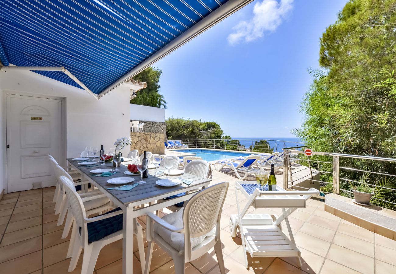 Villa en Benissa - Alquiler de villa en Benissa ARC para 12, piscina privada y vistas al mar