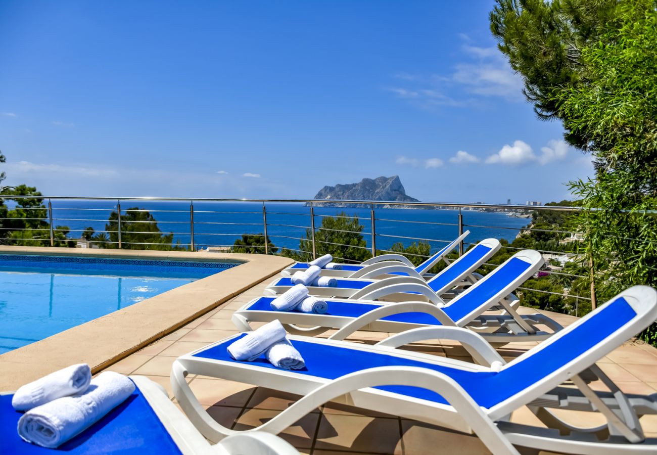 Villa en Benissa - Alquiler de villa en Benissa ARC para 12, piscina privada y vistas al mar