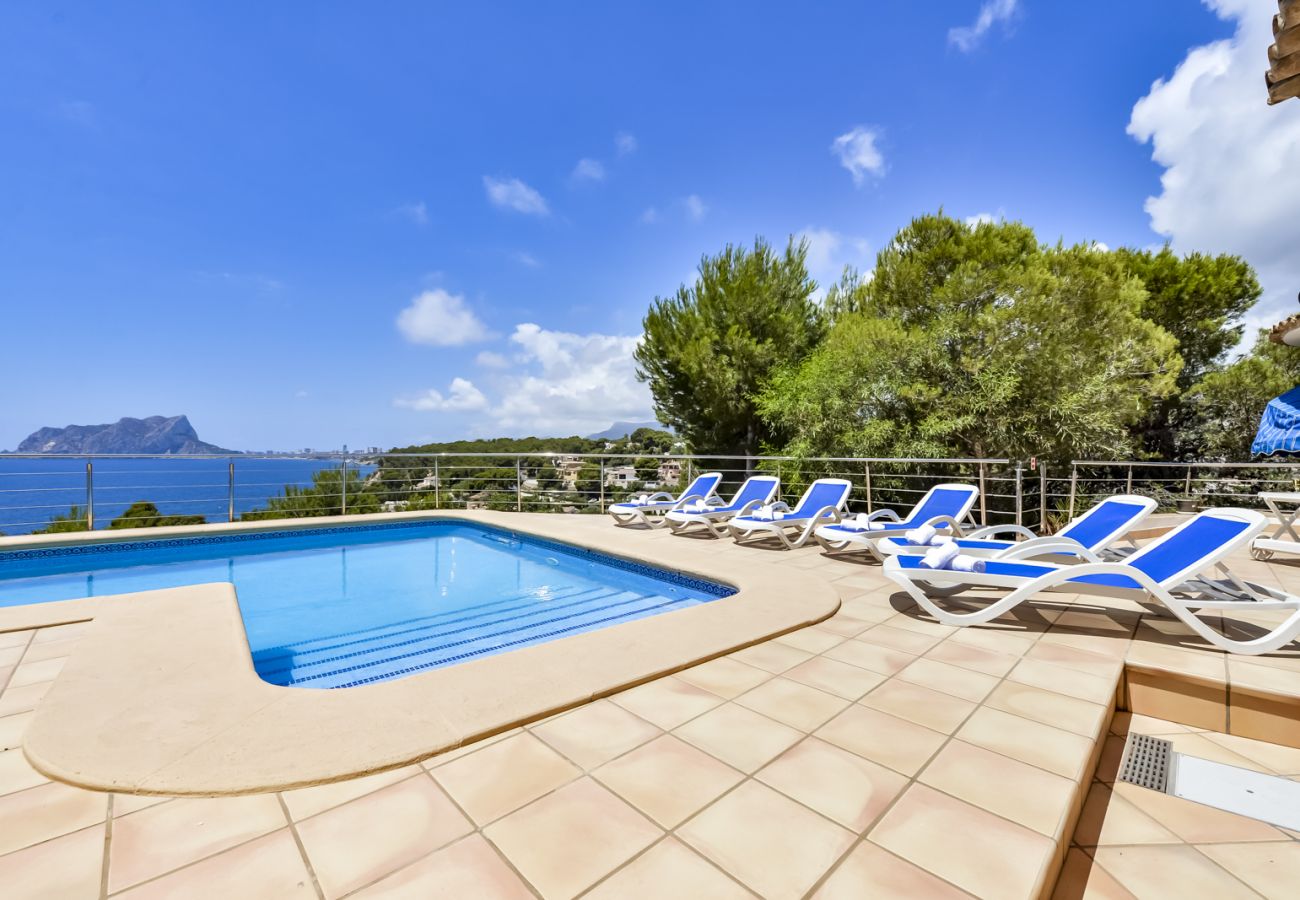 Villa en Benissa - Alquiler de villa en Benissa ARC para 12, piscina privada y vistas al mar