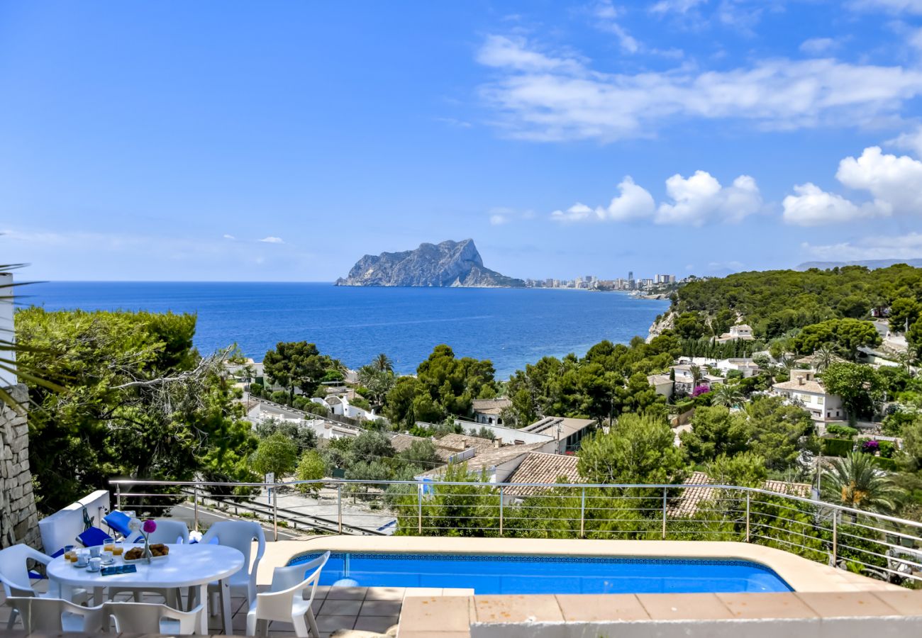 Villa en Benissa - Alquiler de villa en Benissa ARC para 12, piscina privada y vistas al mar