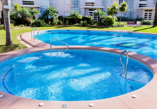Apartamento en Javea / Xàbia - Golden Gardens Duplex I Apartment Javea Arenal , 3 Terrazas, AC, Piscina, a solo 600m de la Playa!