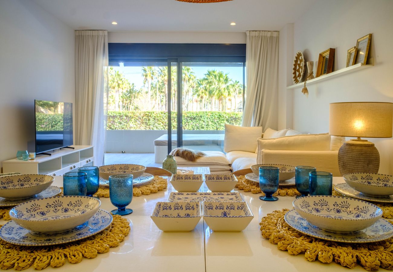 Apartamento en Javea / Xàbia -  Altamar Plus Apartment II Javea Arenal, Estiloso con AC, Wifi, Terraza y Piscina