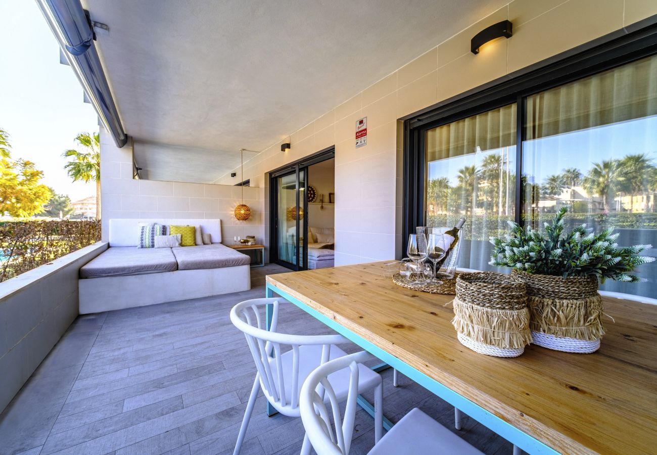 Apartamento en Javea / Xàbia -  Altamar Plus Apartment II Javea Arenal, Estiloso con AC, Wifi, Terraza y Piscina