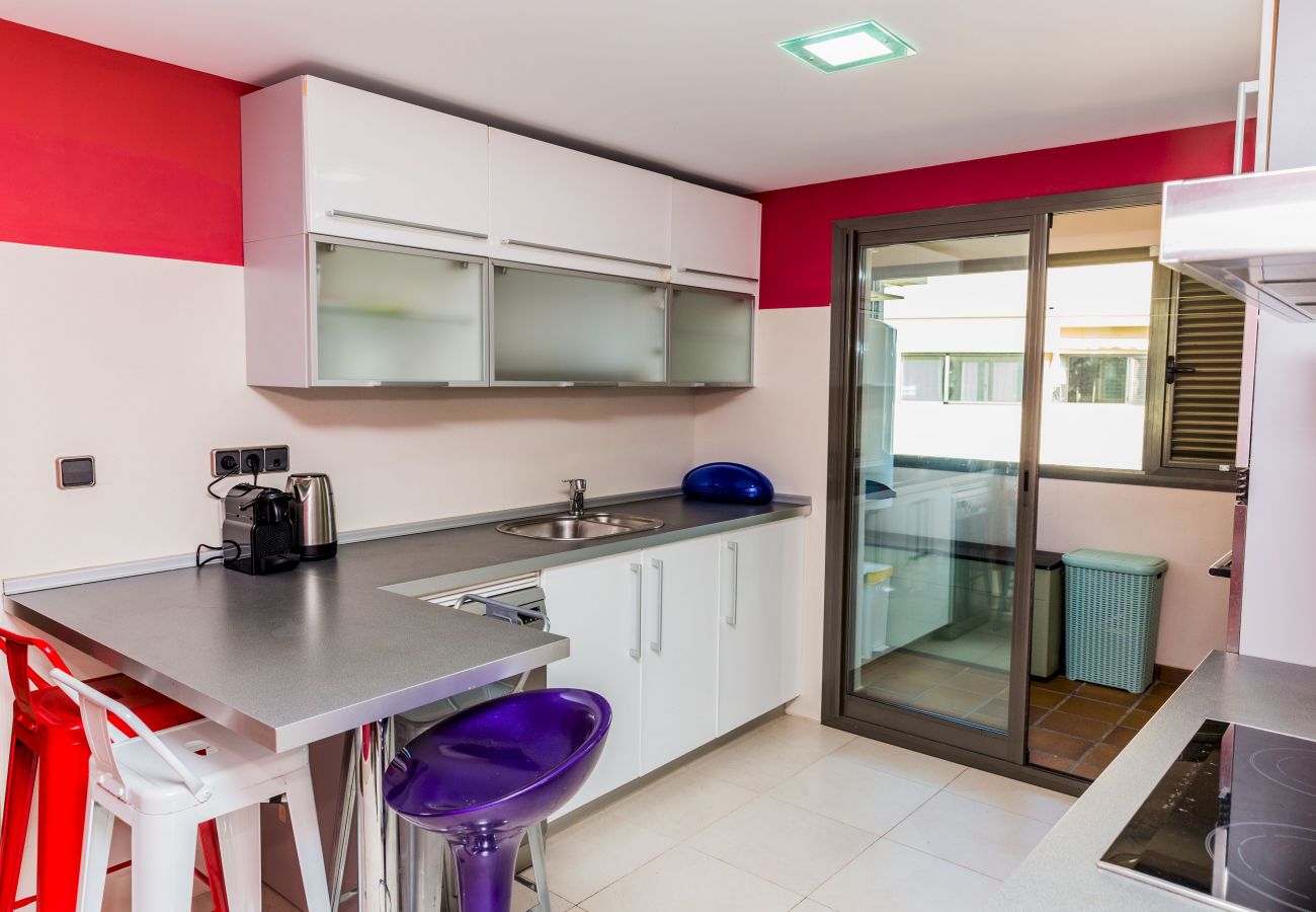 Apartamento en Javea / Xàbia - Albamar Apartment Javea Arenal, con grandes Terrazas, Solarium, AC y Piscina comunitaria