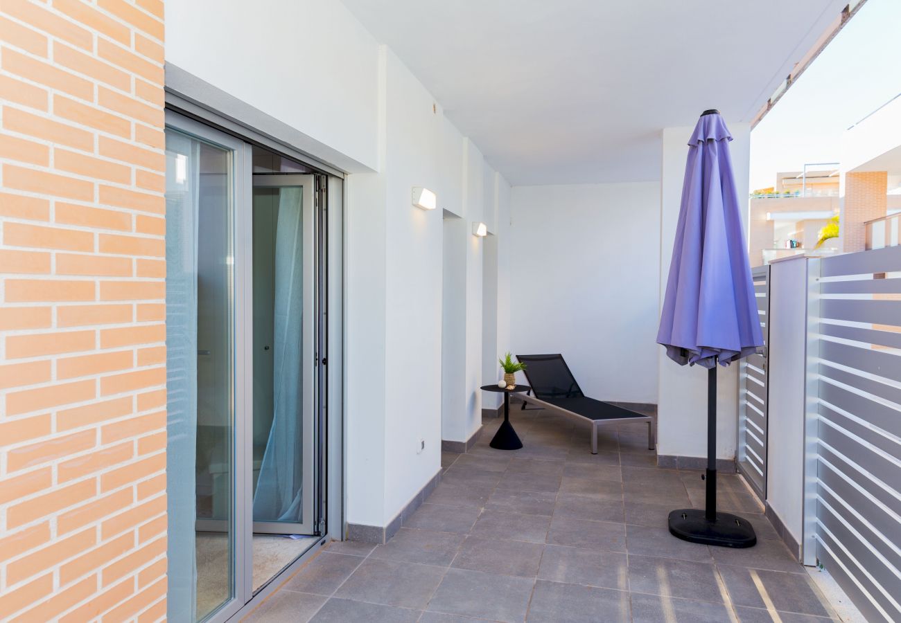 Apartamento en Javea / Xàbia - Paraiso Verde Apartment Javea, con AC, Gran Terraza, Jardín Privado y Piscina Comunitaria