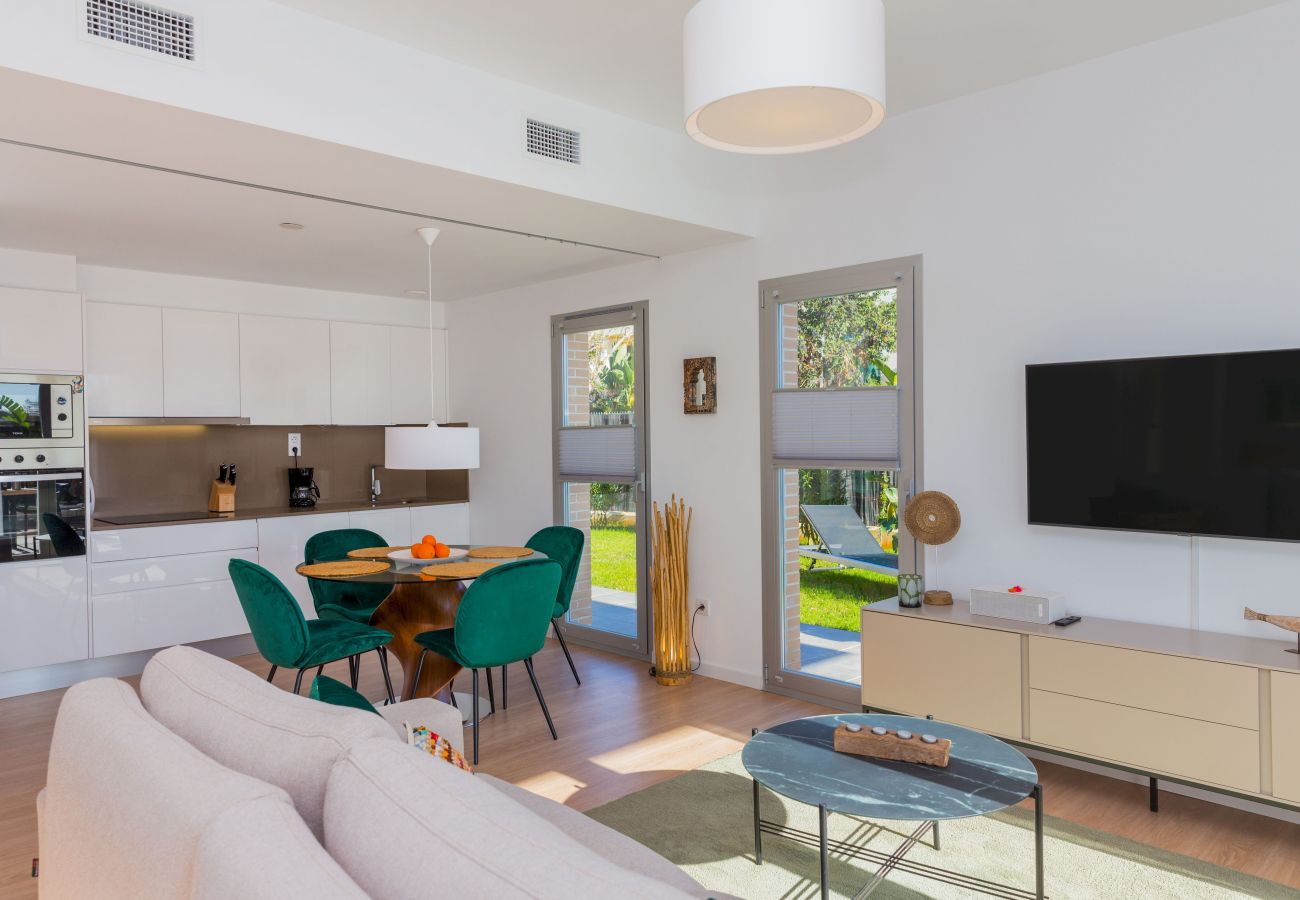 Apartamento en Javea / Xàbia - Paraiso Verde Apartment Javea, con AC, Gran Terraza, Jardín Privado y Piscina Comunitaria