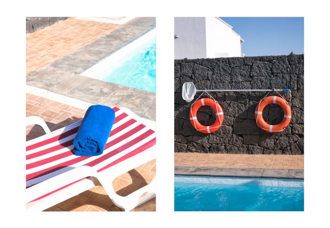 Villa en Playa Blanca - Villa Aurelia-piscina privada, jacuzzi, solarium y zona barbacoa