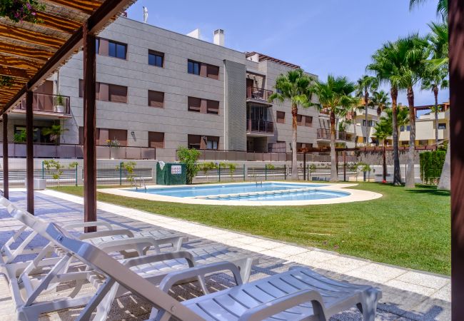Apartamento en Javea / Xàbia - Golden Star Apartment Javea Arenal, con Terraza, AC y Piscina Comunitaria