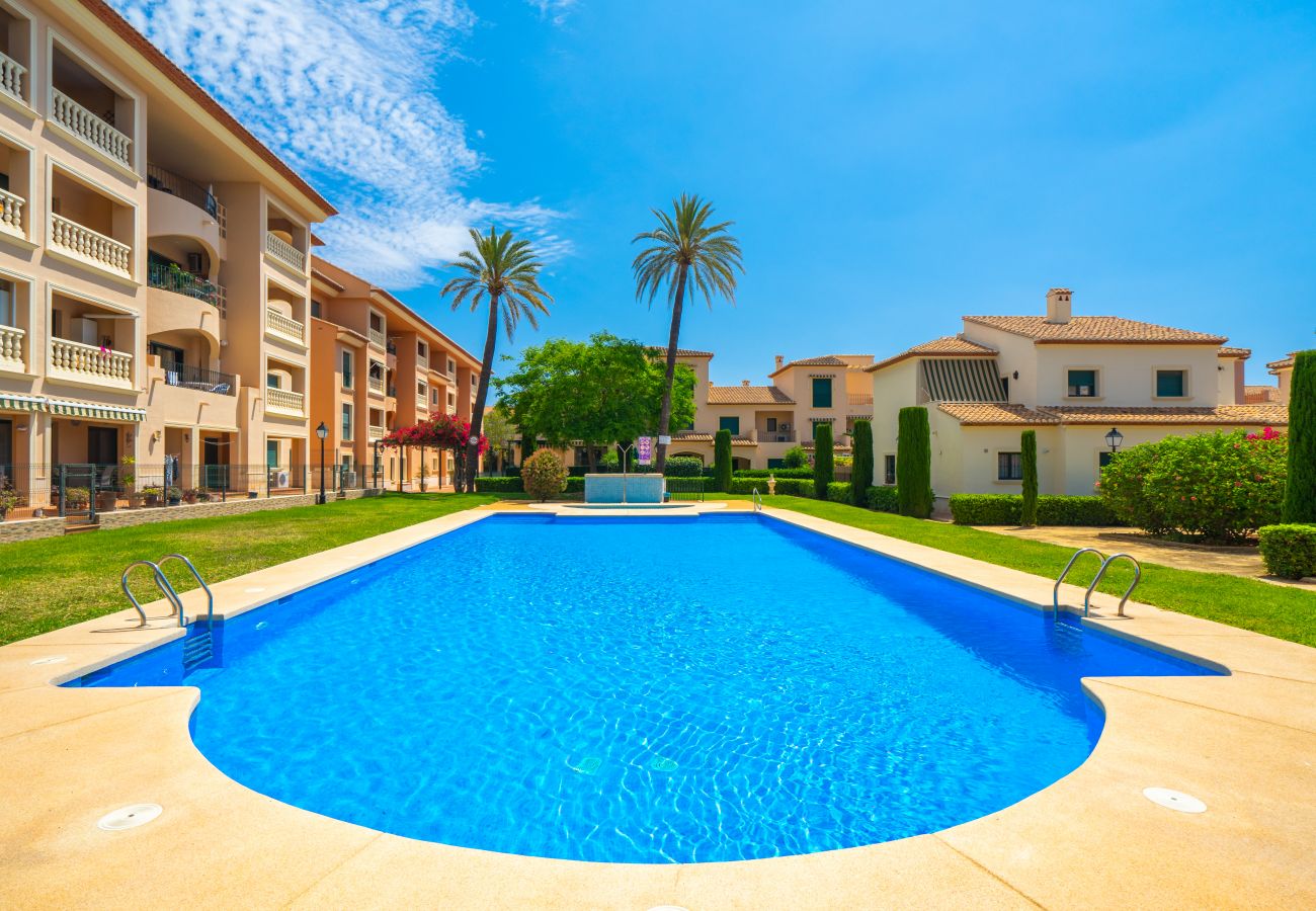 Ferienwohnung in Javea - Jardines del Mar Studio Apartment, mit Wifi, Klimaanlage und Gemeinschaftspool