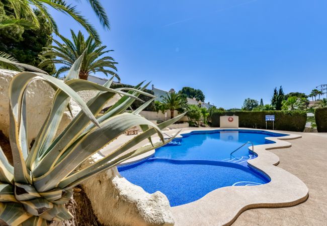 Bungalow in Moraira - SAN JAIME, schöner Bungalow in Moraira für 4 Erwachsene und 2 Kinder mit Gemeinschaftspool und kostenlosem WLAN