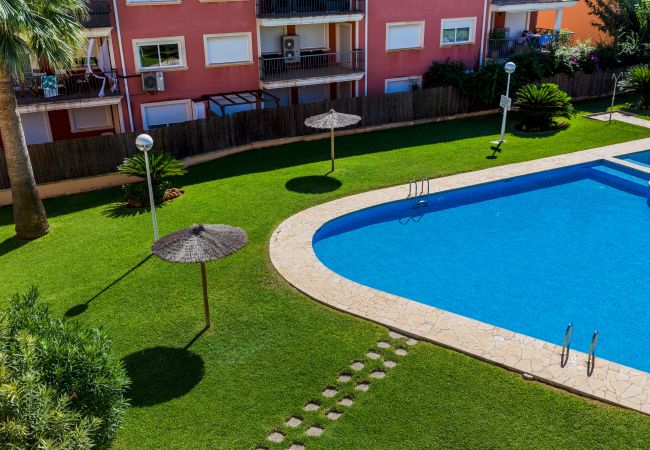 Ferienwohnung in Javea - Arenal Park II Apartment Javea Arenal, mit Terrassen, Klimaanlage und Gemeinschaftsräumen mit großem Swimmingpool, Garten, Tennis, Paddel