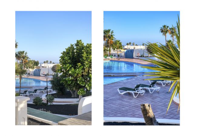 Ferienhaus in Puerto del Carmen - Sky und Sea Loma Verde, Pool, große Terrasse mit Meerblick