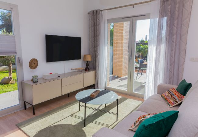 Ferienwohnung in Javea - Paraiso Verde Apartment Javea, Mit Klimaanlage, großer Terrasse, privatem Garten und Gemeinschaftspool 