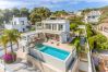 Villa in Javea / Xàbia - Villa Panoramique Javea, mit Pool, Sonnenterrasse und Meerblick Villa in Javea / Xàbia - Villa Panoramique Javea, mit Pool, Sonnenterrasse und Meerblick