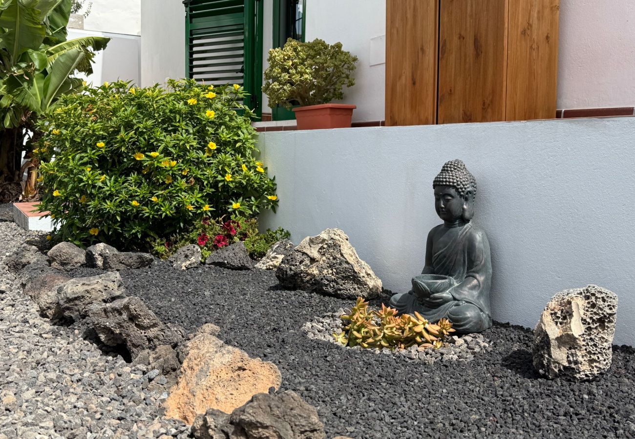 Ferienhaus in Tinajo - NoPasaNada: apartmento privado el Hierro, vistas al jardín