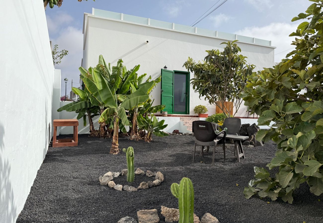 Ferienhaus in Tinajo - NoPasaNada: apartmento privado el Hierro, vistas al jardín