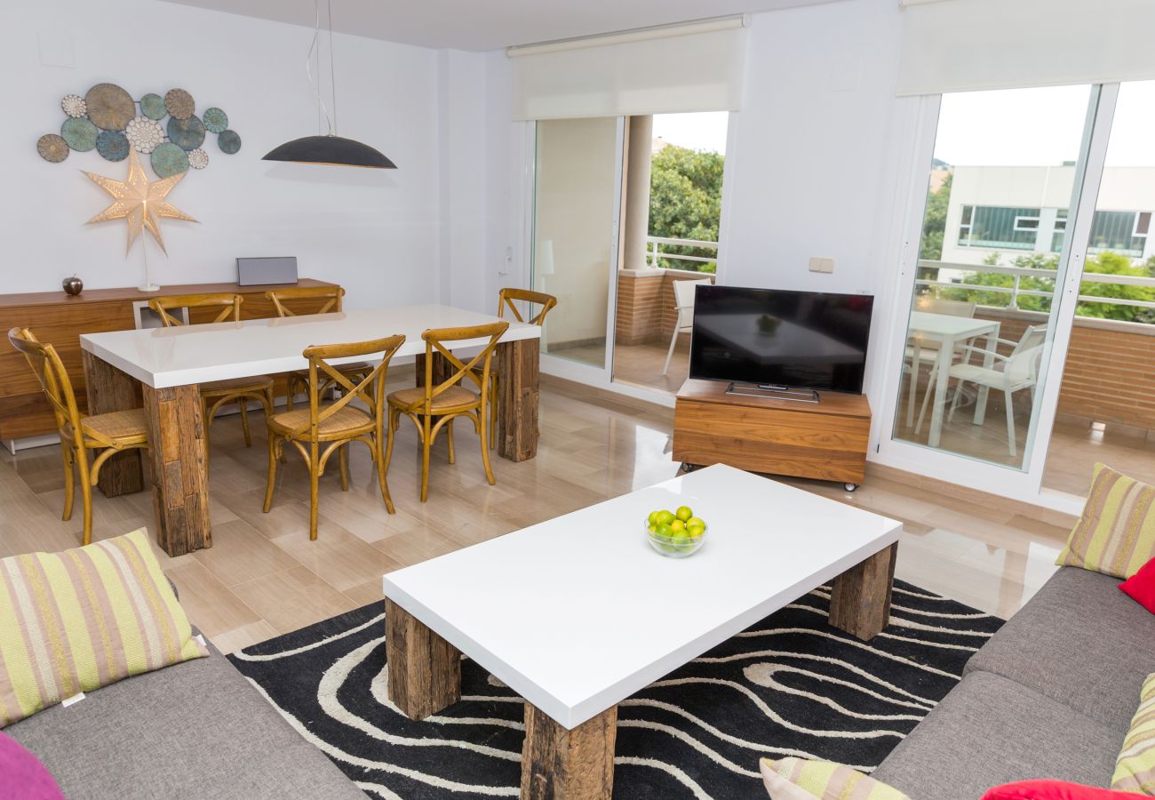 Apartment in Javea - Golden Gardens Duplex Apartment Javea Arenal s, 3 Terraces, AACC, Wifi and only 600m from the Beach