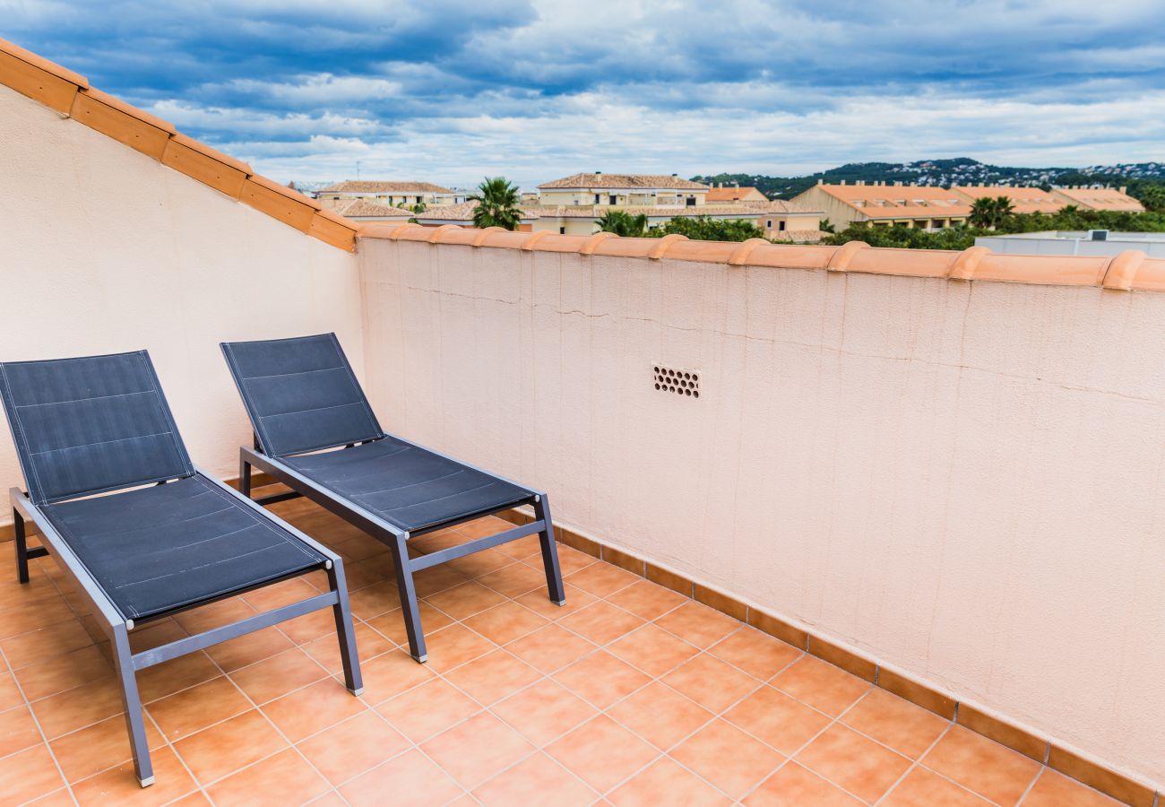 Apartment in Javea - Golden Gardens Duplex Apartment Javea Arenal s, 3 Terraces, AACC, Wifi and only 600m from the Beach