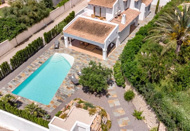 Villa in Moraira - Villa for rent in Moraira LA ROCALLA, for 6 pax, ibicencan style and private swimming pool