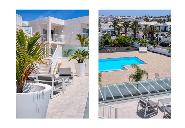 Apartment in Costa Teguise - The Ocean View - with sea view terrace and shared pool