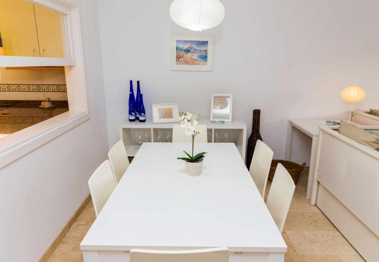 Apartment in Javea - La Romana Triplex Apartment Javea Arenal, with Terrace, AC, Pool, Garden, Tennis