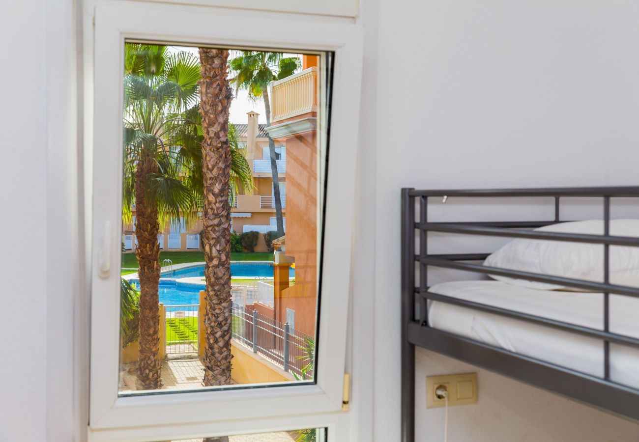 Apartment in Javea - La Romana Triplex Apartment Javea Arenal, with Terrace, AC, Pool, Garden, Tennis