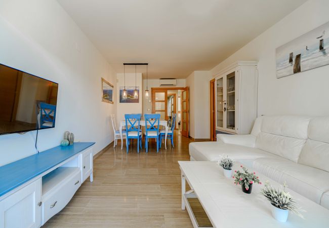 Apartment in Javea - Golden Gardens Zen Apartment IV Javea Arenal with Terrace, AC, and shared Pool