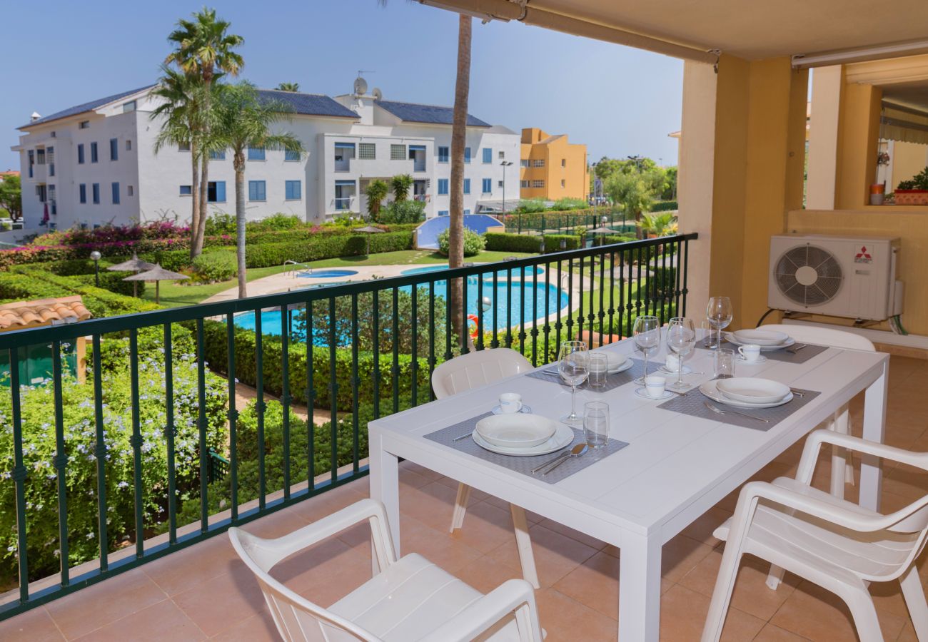 Apartament w Javea -  Luz de Javea I Apartment, Estiloso con AC, Wifi, Terraza y Piscina