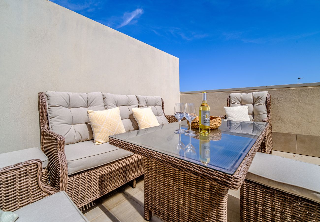 Apartament w Javea - Golden Star Apartment Javea Arenal, con Terraza, AC y Piscina Comunitaria